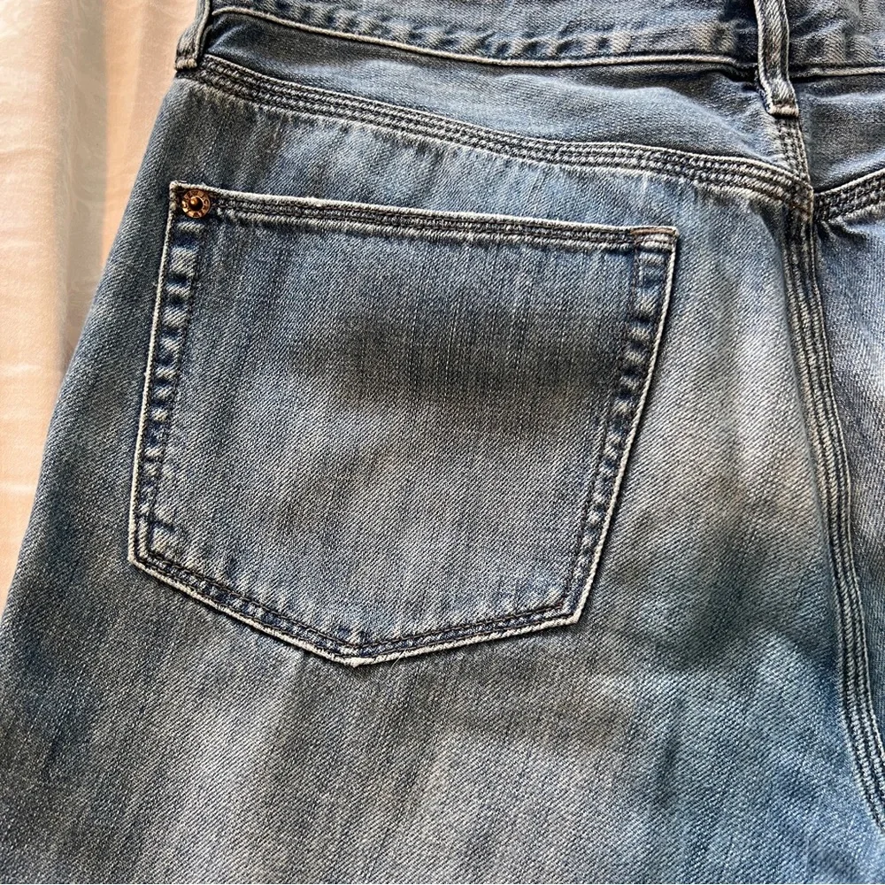 J.Crew Jeans Size 28 Distressed Cropped Straight Blue Cotton